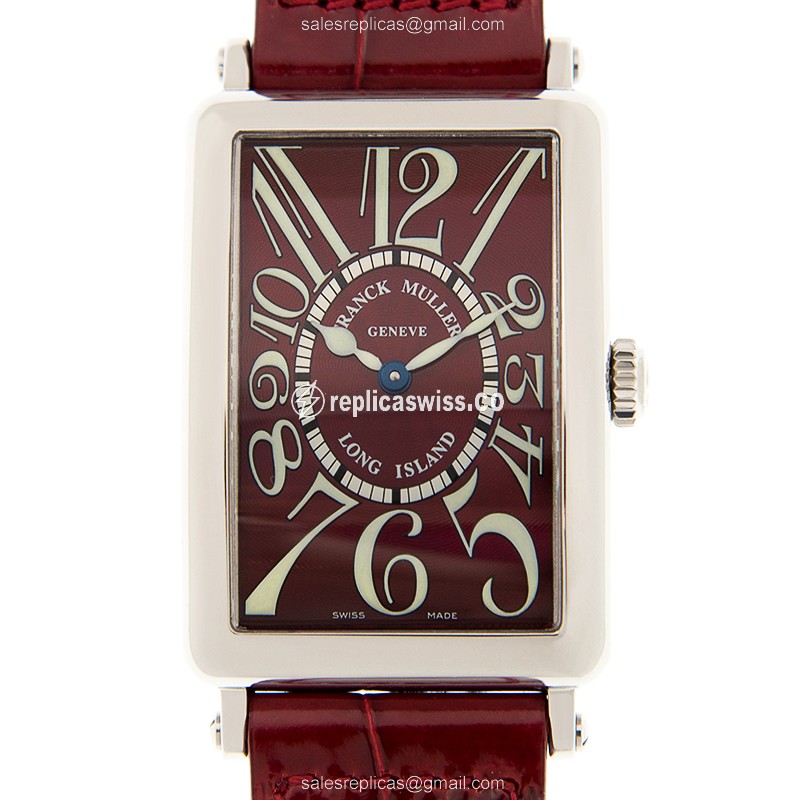 Elegant Franck Muller 952 QZ Replica Watch | Red Dial, Alligator Red Strap, Quartz Movement