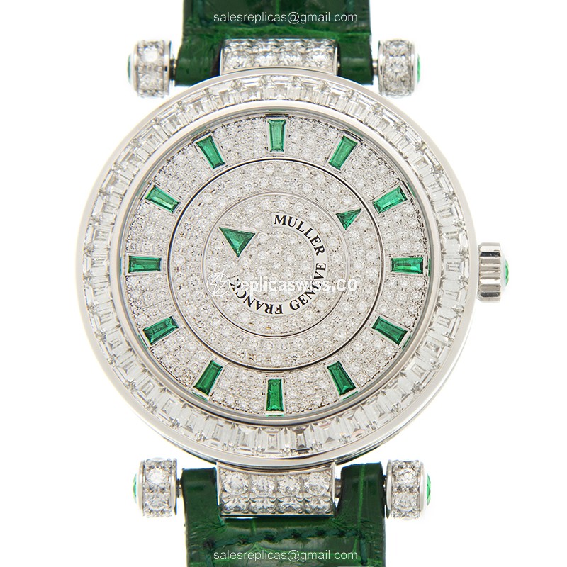 Elegant Franck Muller DBL MYST BAG C BAG 36 Replica Watch | Automatic Movement, 18kt White Gold Case