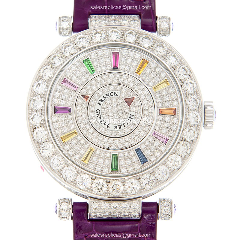 Elegant Franck Muller DM42 COL DRM Replica Watch with Automatic Movement Silver Dial on