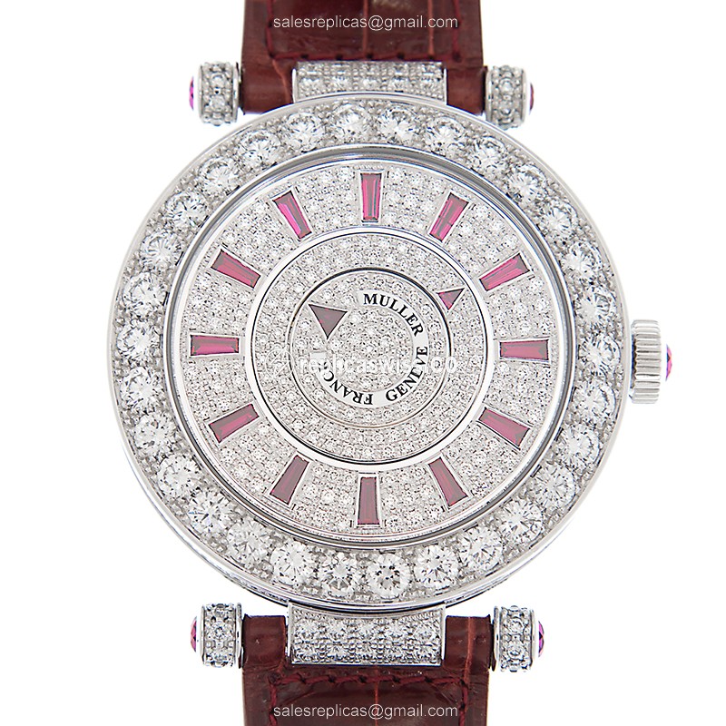 Elegant Franck Muller DM42 D1R CD Replica Watch | Automatic Movement, 18kt White Gold Case &