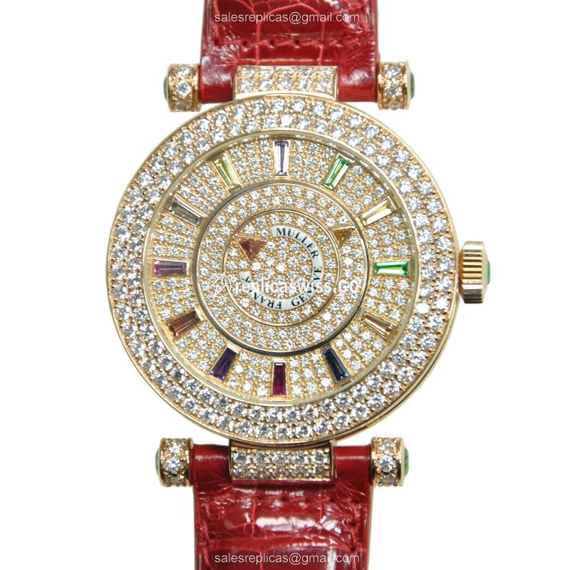 Elegant Franck Muller DM42COLDRMD2RCD5N Replica Watch | Automatic Movement, 18kt Rose Gold Case &