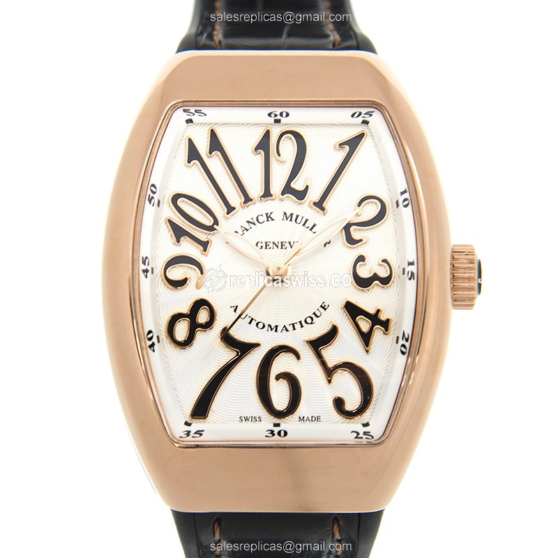 Elegant Franck Muller V32 SC AT FO Automatic Replica, White Dial, 18kt Rose Gold Case Watch