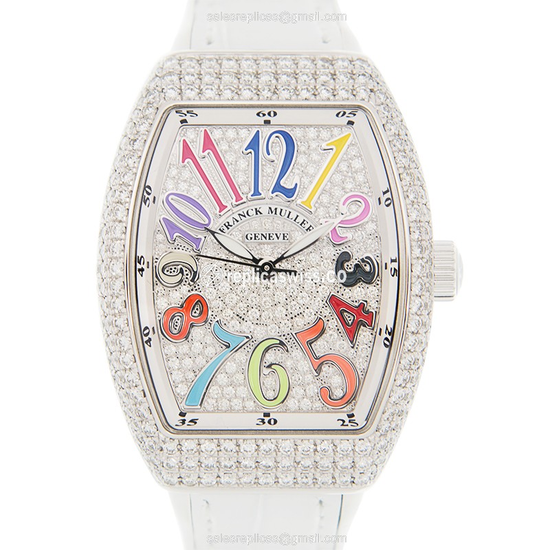 Elegant Franck Muller V32 SC Vanguard Replica, Automatic Movement, Silver Dial, Stainless Steel