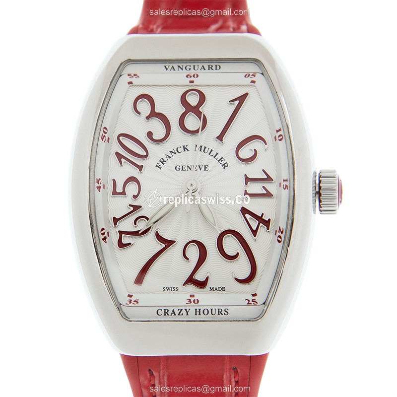 Elegant Franck Muller V32CH Crazy Hours Replica Watch | Automatic Movement | White Dial | Genuine