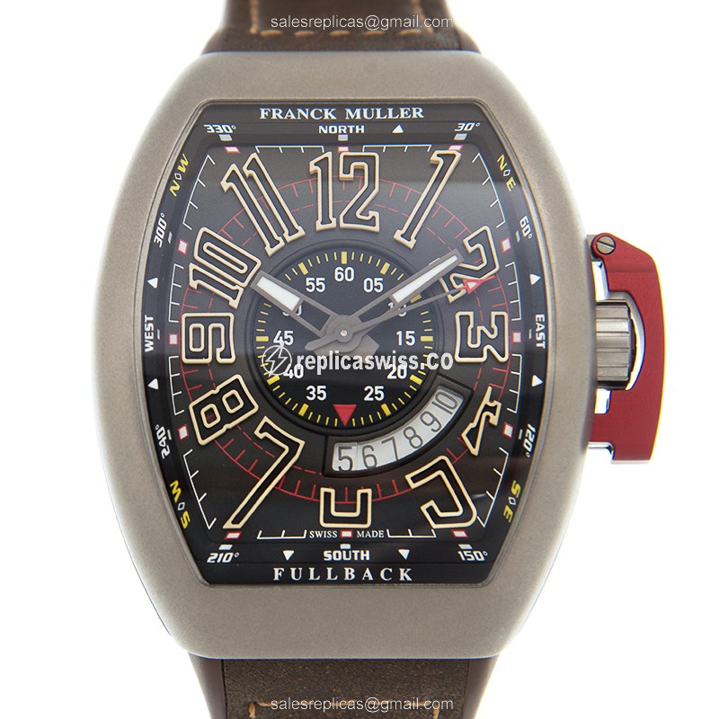 Elegant Franck Muller V45 Vanguard Replica in Stainless Steel & Black Dial, Automatic Movement &