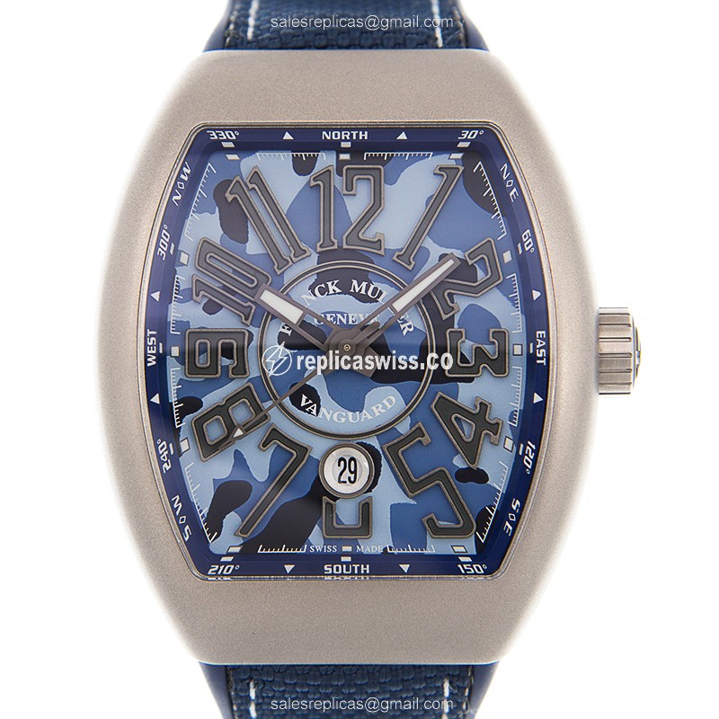 Elegant Franck Muller V45 Vanguard Replica in Stainless Steel Case with Automatic Movement Blue