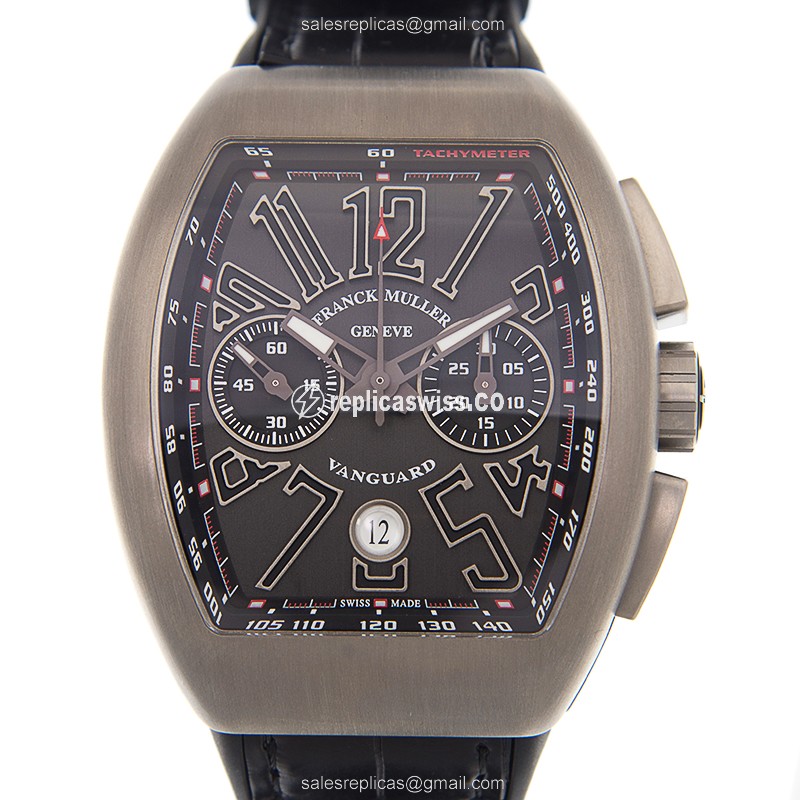 Elegant Franck Muller Vanguard Replica in Stainless Steel Case, Automatic Movement, Black Dial