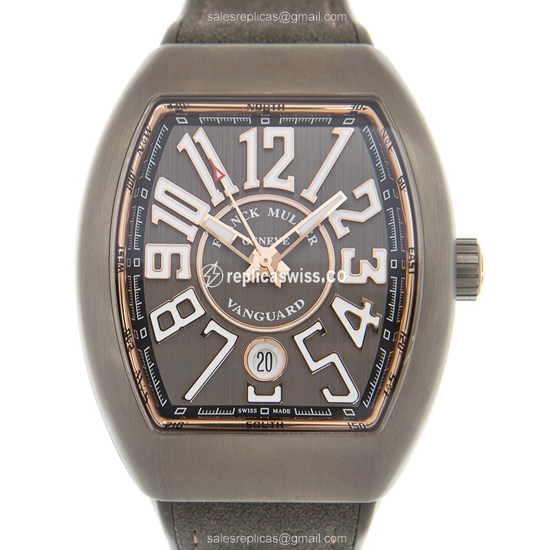 Elegant Franck Muller Vanguard replica with Automatic movement, Gray dial, Stainless Steel case