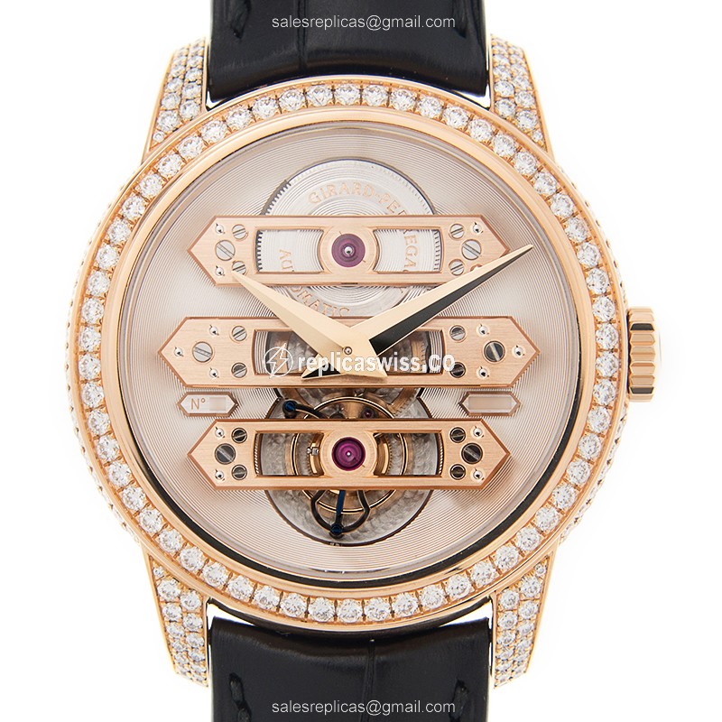 Elegant Girard Perregaux 99193D52I000-BA6A Replica Watch with Automatic Movement 18kt Rose Gold