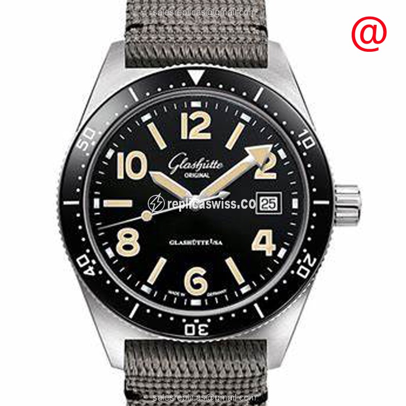 Elegant Glashutte Spezialist Replica in Black Dial & Stainless Steel Case, Automatic Movement Watch