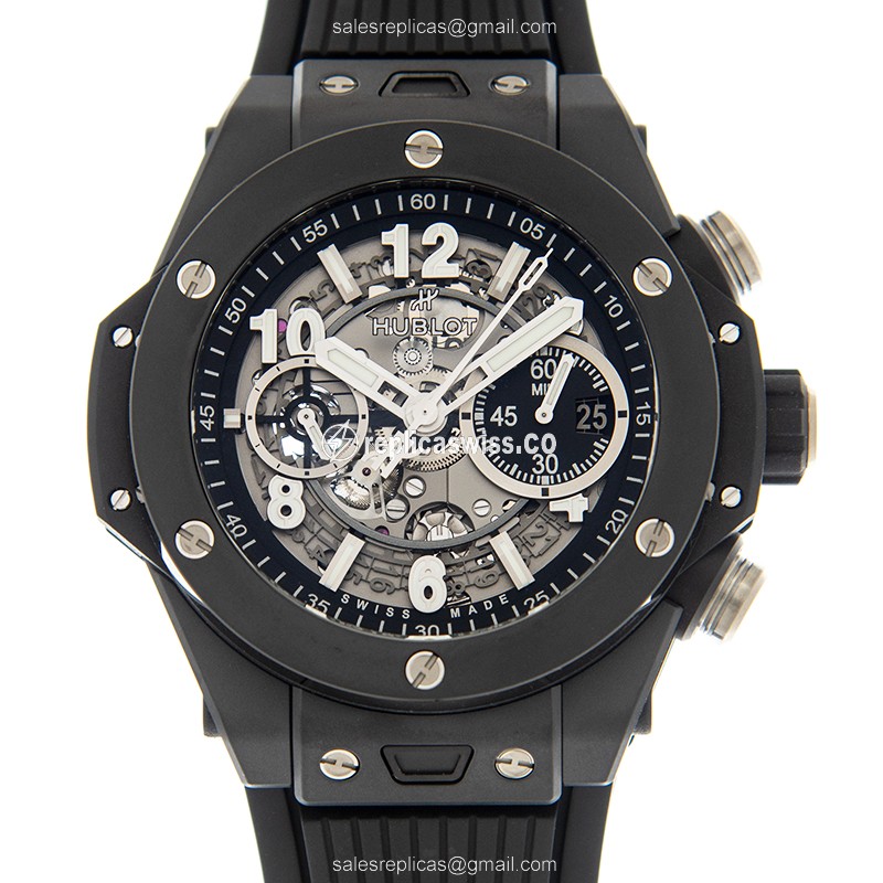 Elegant Hublot BIG BANG Replica in Silver Dial Ceramic Case, Automatic Movement Watch