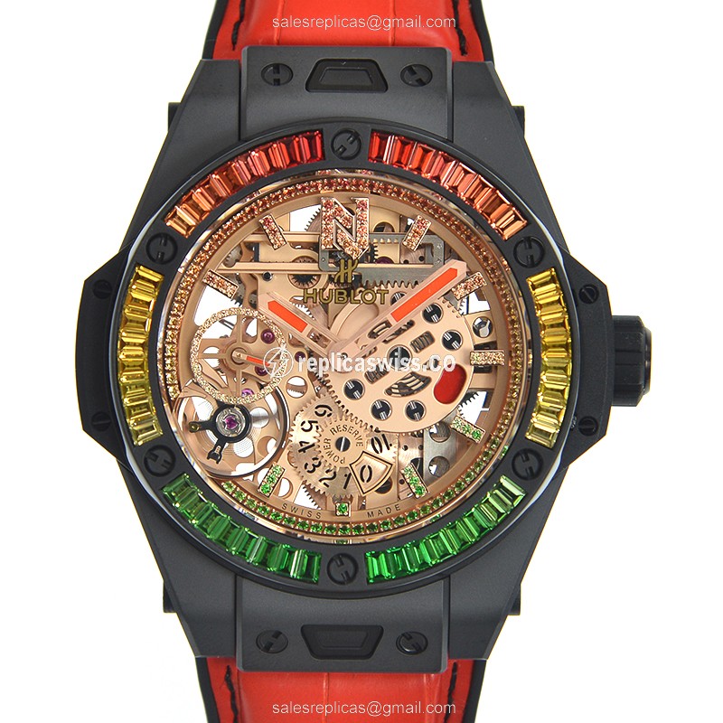 Elegant Hublot BIG BANG Replica Watch | Automatic Movement | Ceramic Case & Skull Dial