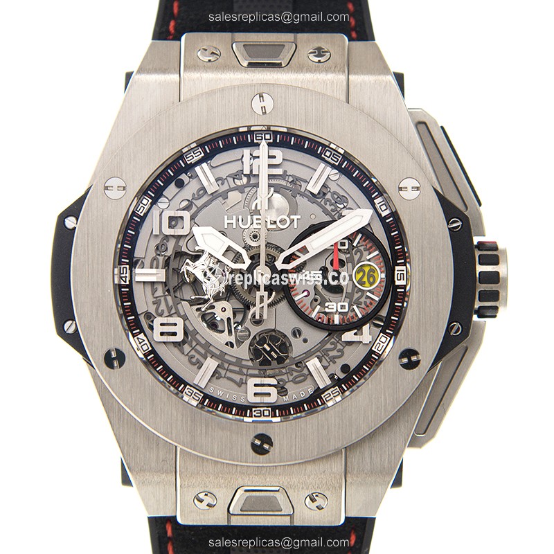 Elegant Hublot BIG BANG Replica with Automatic Movement Polished Titanium Case Watch