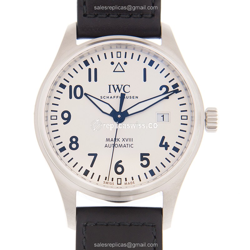 Elegant IWC IW327012 PILOTS Replica in Stainless Steel & White Dial, Automatic Movement Watch