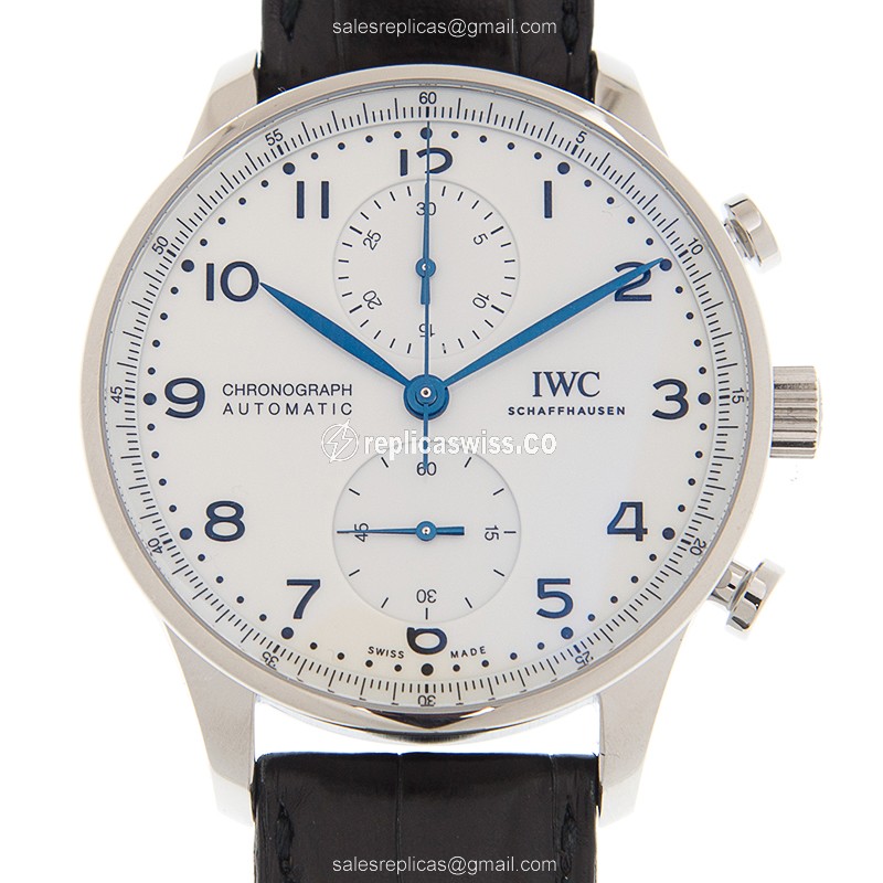 Elegant IWC IW371602 Portuguese Replica in Stainless Steel, Automatic Movement, White Dial Watch