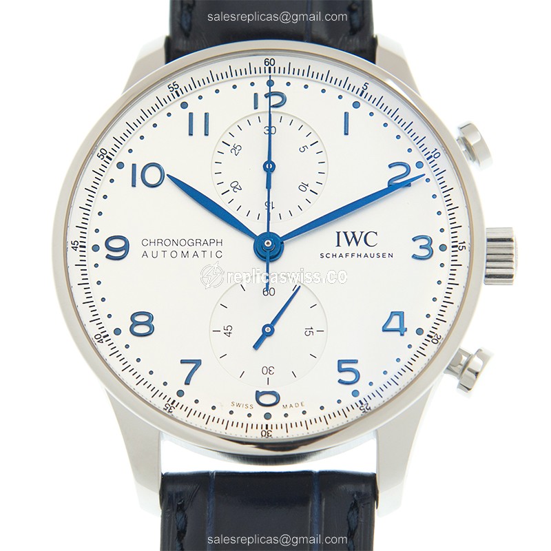 Elegant IWC IW371605 Portuguese Replica in Stainless Steel with Automatic Movement White Dial