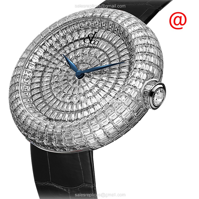 Elegant Jacob & Co. BQ520.30.BD.BD.ATD4A Replica Watch: Manual Wind, Silver Dial on 18kt Gold Case