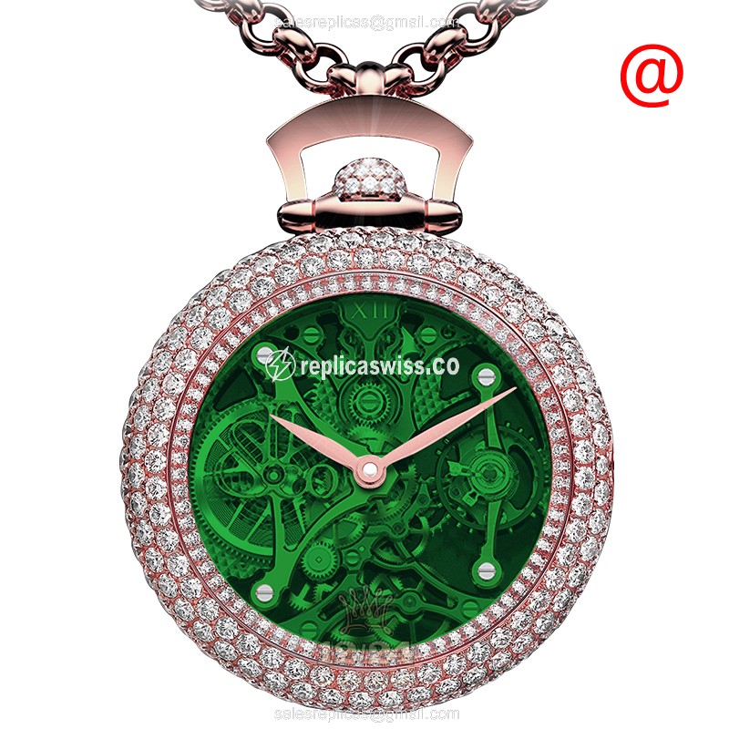 Elegant Jacob & Co. BS231.40.RD.QG.A40AA Manual Wind Replica, 18kt Gold Case, Dark Green Dial Watch