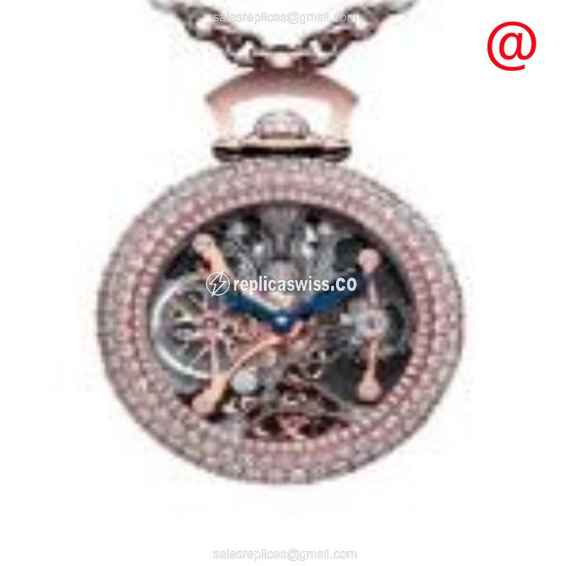 Elegant Jacob & Co BS231.40.RD.RD.A40AA Manual Wind Replica in 18kt Gold with Skull Dial and