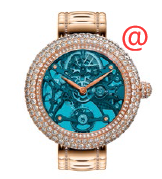 Elegant Jacob & Co BS431.40.RD.QB.A40RA Manual Wind Gold Replica, 18kt Blue Dial & Gold Strap Watch