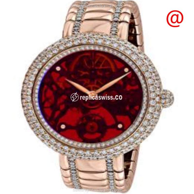 Elegant Jacob & Co. BS431.40.RD.QRB.A Replica Watch | Manual Wind | 18kt Red Gold Case & Band