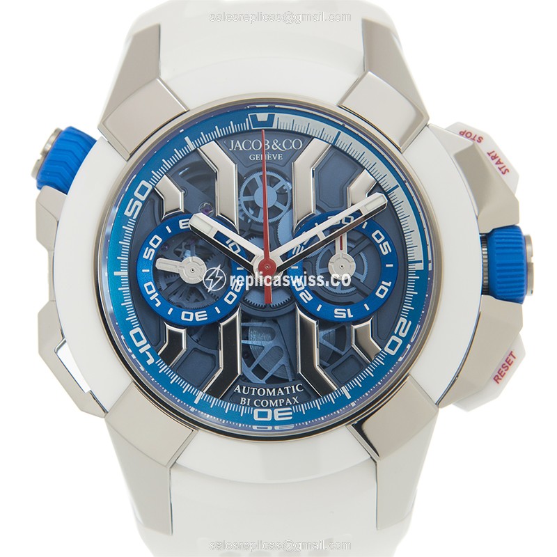 Elegant Jacob & Co. EC313.20.PE.LL.GHB4D Replica with Automatic Movement & Blue Titanium Case Watch