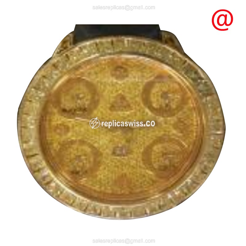 Elegant Jacob & Co. JC30JDC Quartz Replica in 18kt Gold, Sapphire Crystal, Gold Dial Watch