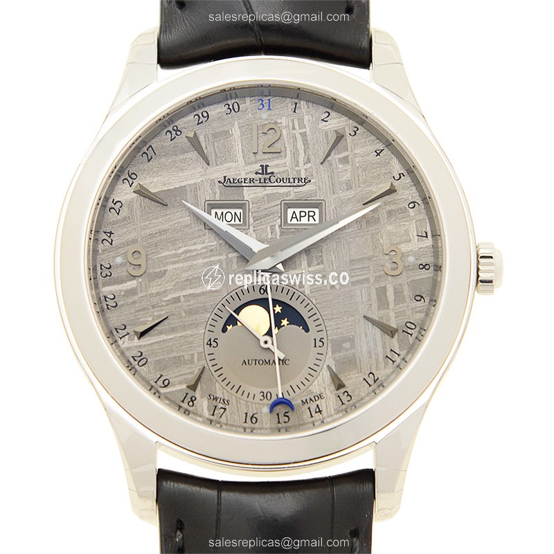 Elegant Jaeger-Lecoultre Master Ultra Thin Replica, Automatic Movement & Grey Dial, Premium Steel