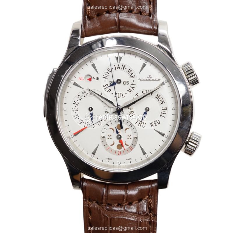 Elegant Jaeger-Lecoultre Master Ultra Thin Replica, Automatic Movement, Silver Dial, Genuine