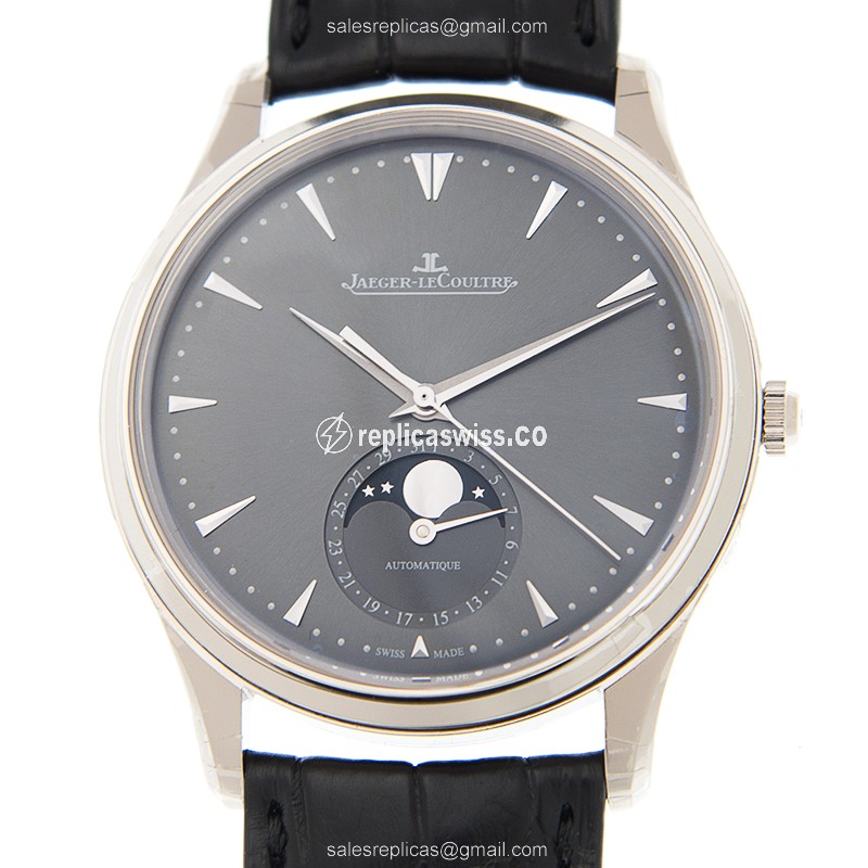 Elegant Jaeger-Lecoultre Q1363540 Replica Watch in 18kt Gold with Automatic Movement Gray Dial