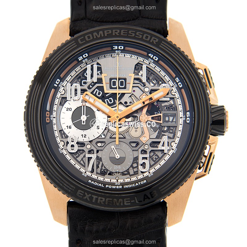 Elegant Jaeger-Lecoultre Q2032540 Master Ultra Thin Replica in 18kt Gold with Silver Dial and