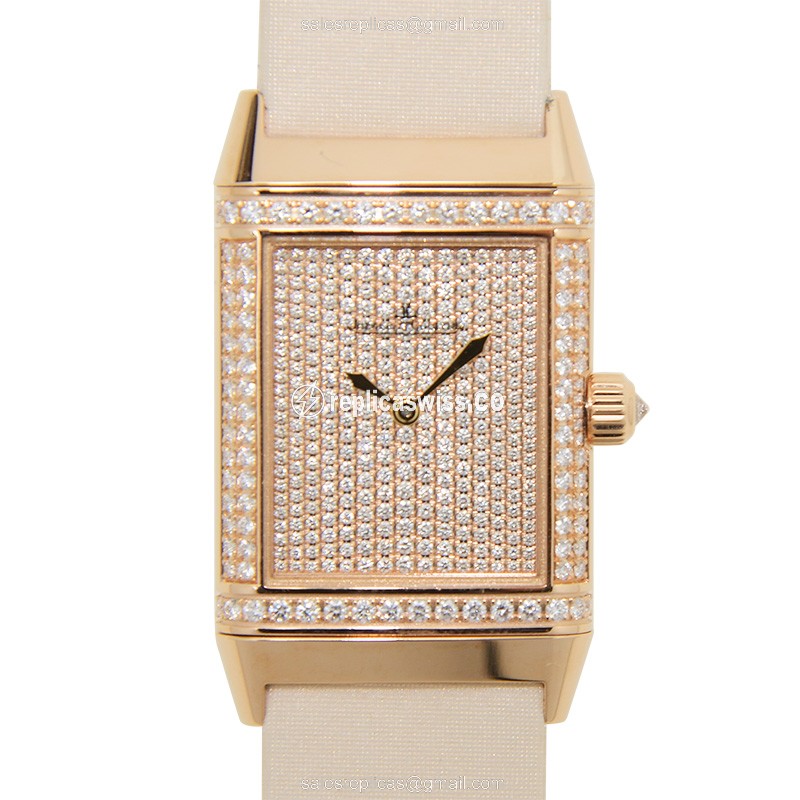 Elegant Jaeger-Lecoultre Q2562407 Replica Watch: Manual Wind, 18kt Rose Gold Case with Diamond