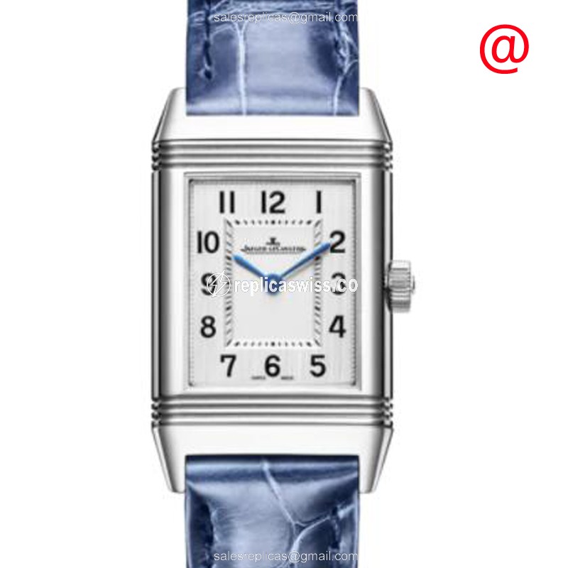 Elegant Jaeger-Lecoultre Q2618540 Quartz Replica Watch in Stainless Steel with White Dial Blue