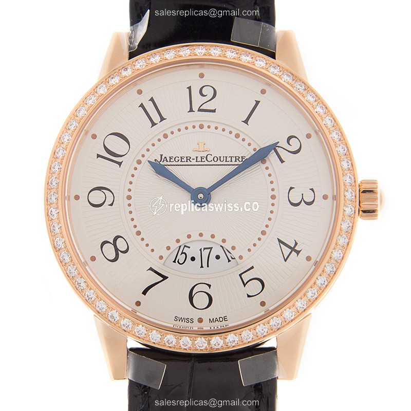 Elegant Jaeger-Lecoultre Q3472530 RENDEZ VOUS Quartz Replica, 18kt Gold Case & White Dial Watch