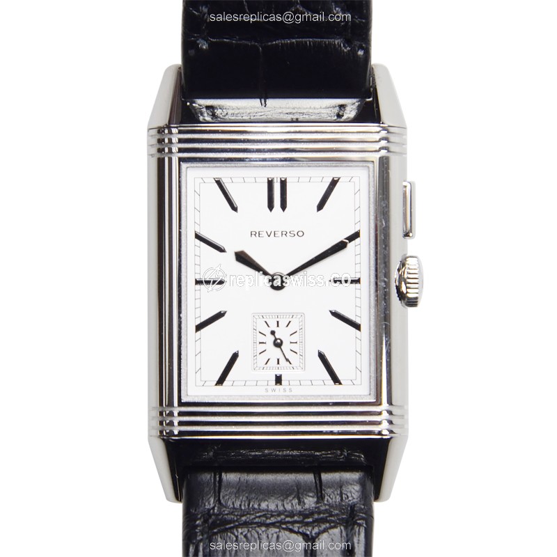 Elegant Jaeger-Lecoultre Q3788570 Reverso Manual Wind Replica in Silver Dial & Steel Case Watch