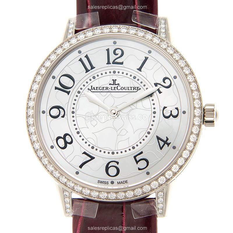 Elegant Jaeger-Lecoultre RENDEZ VOUS Replica in 18kt White Gold, Automatic Movement, White Dial