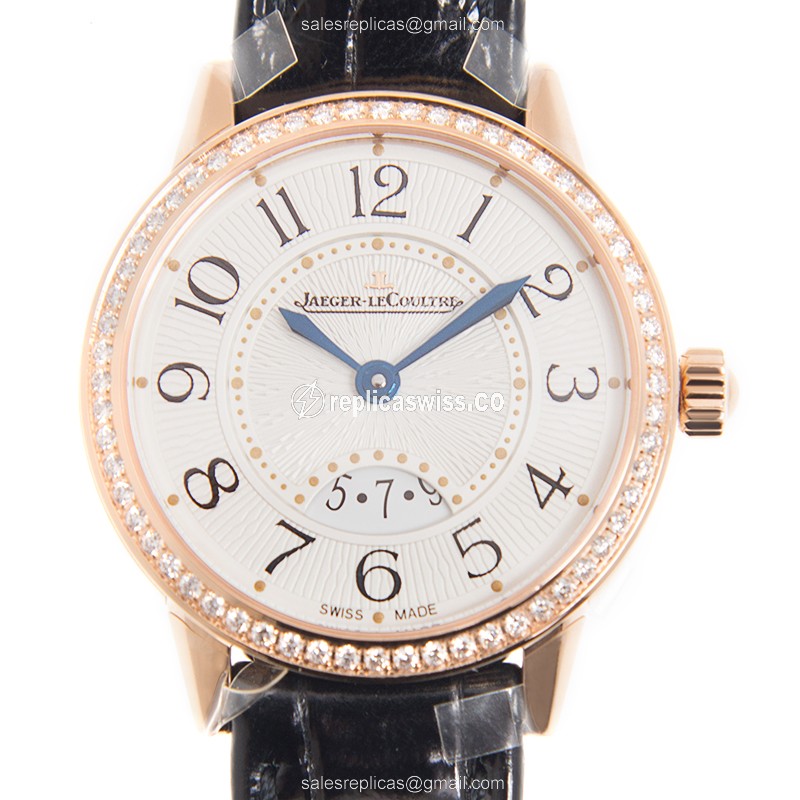 Elegant Jaeger-Lecoultre RENDEZ VOUS Replica in White Dial 18kt Rose Gold, Automatic Movement