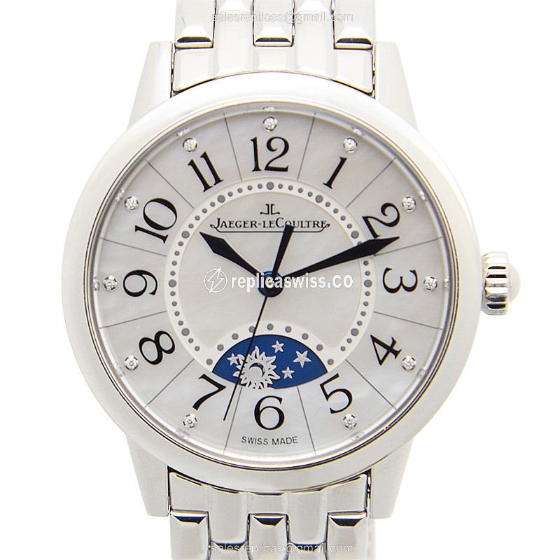Elegant Jaeger-Lecoultre RENDEZ VOUS Replica with White Dial Automatic Movement Watch