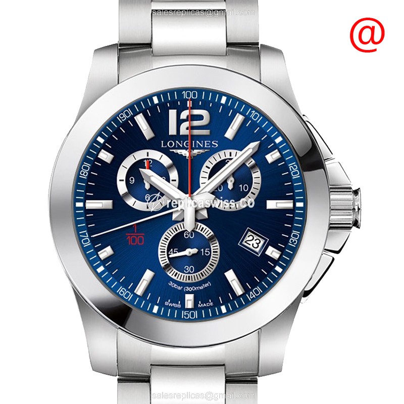 Elegant Longines CONQUEST Automatic Replica, Blue Dial, Steel Case & Band Watch