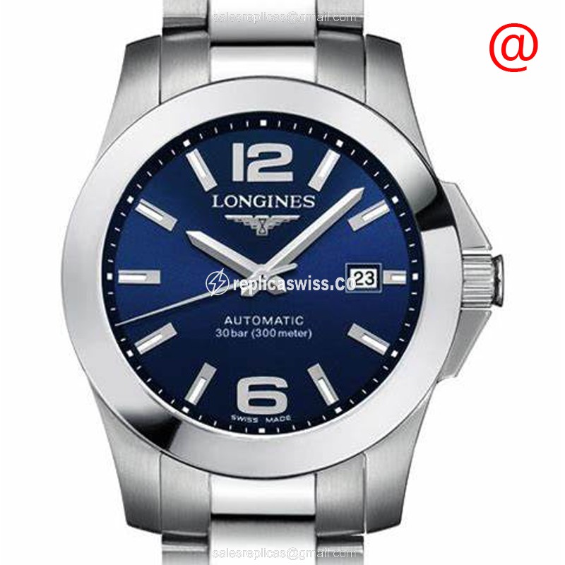 Elegant Longines CONQUEST Automatic Replica with Blue Dial & Steel Case Watch
