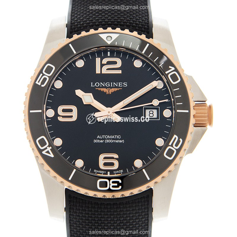Elegant Longines Conquest Replica in Black Dial & Premium Steel Case Watch