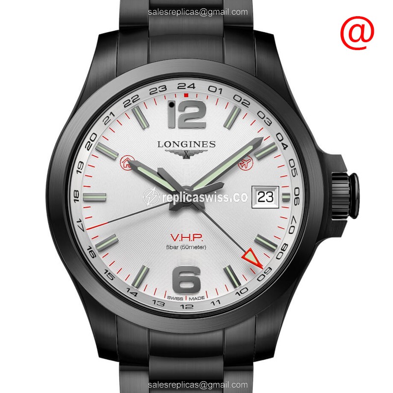 Elegant Longines Conquest Replica in Stainless Steel Case, Silver Dial, Quartz Movement Watch