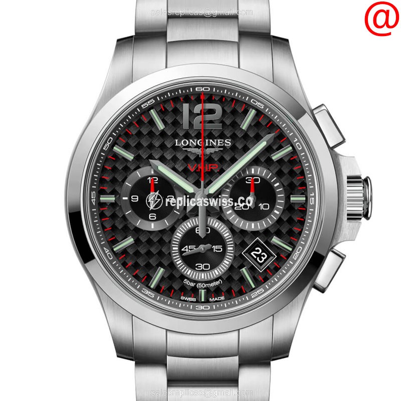 Elegant Longines CONQUEST Replica Watch | Black Dial, Stainless Steel Case & Quartz Movement