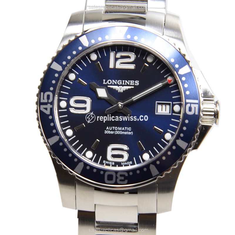 Elegant Longines CONQUEST Replica Watch in Blue Dial Stainless Steel, Automatic Movement
