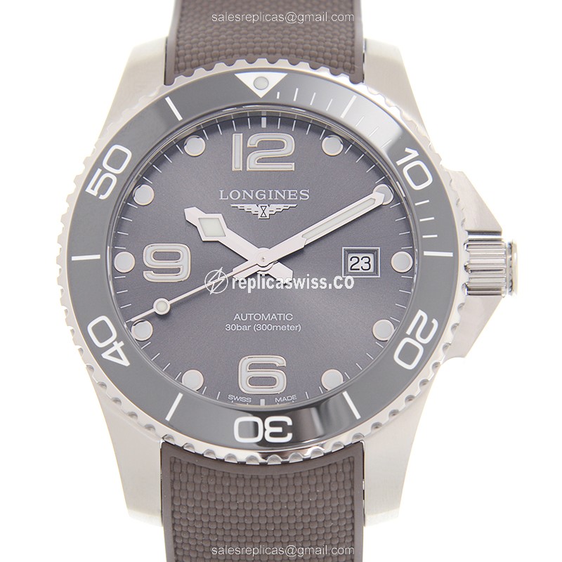 Elegant Longines Conquest Replica Watch in Stainless Steel with Automatic Movement Gray Dial
