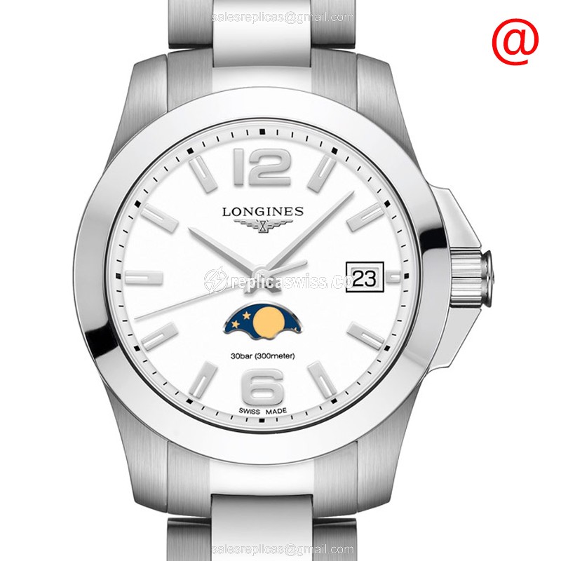 Elegant Longines Conquest Replica Watch | Silver Dial & Stainless Steel Case