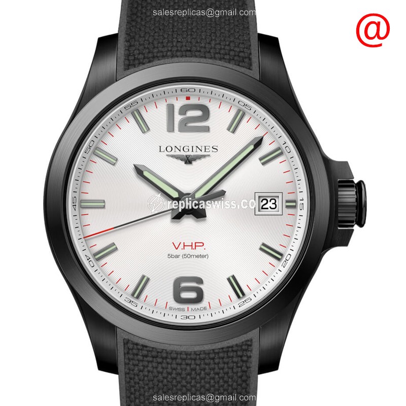Elegant Longines Conquest Replica with Silver Dial & Stainless Steel Case, Quartz Movement Watch