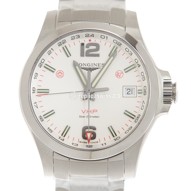 Elegant Longines CONQUEST Replica with Silver Dial & Steel Case, Quartz Movement Watch