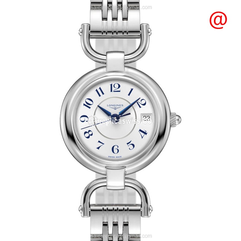 Elegant Longines Equestrian Replica in White Dial & Stainless Steel Case, Quartz Movement Watch