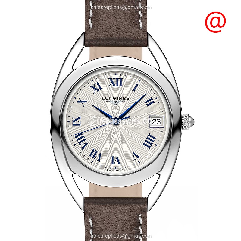 Elegant Longines Equestrian Replica Watch | Silver Dial, Quartz Movement, Leather Strap